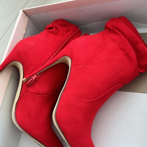 red high heel ankle boots - Picture 5 of 6
